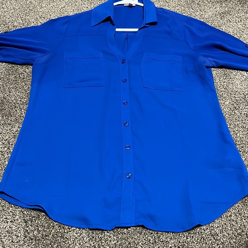 Express colbalt blue portofino shirt